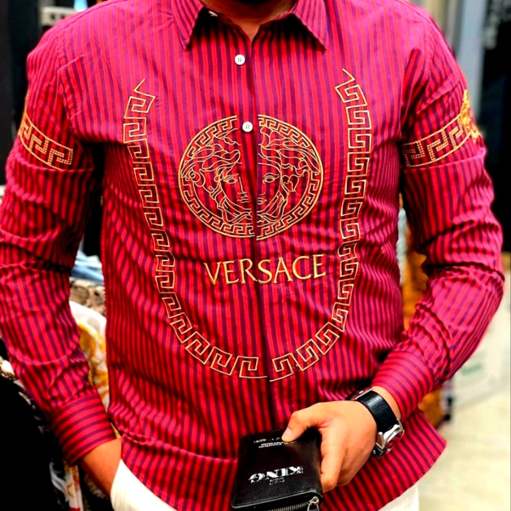 NWT Red Versace Dress Shirt